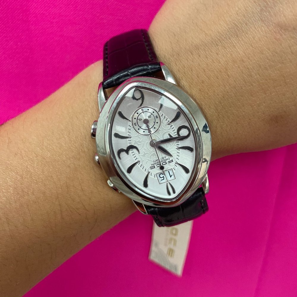 Foce Stainless Steel And Genuine Leather Men's Watch